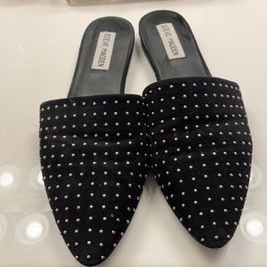 Steve Madden Black Mules, size 8M